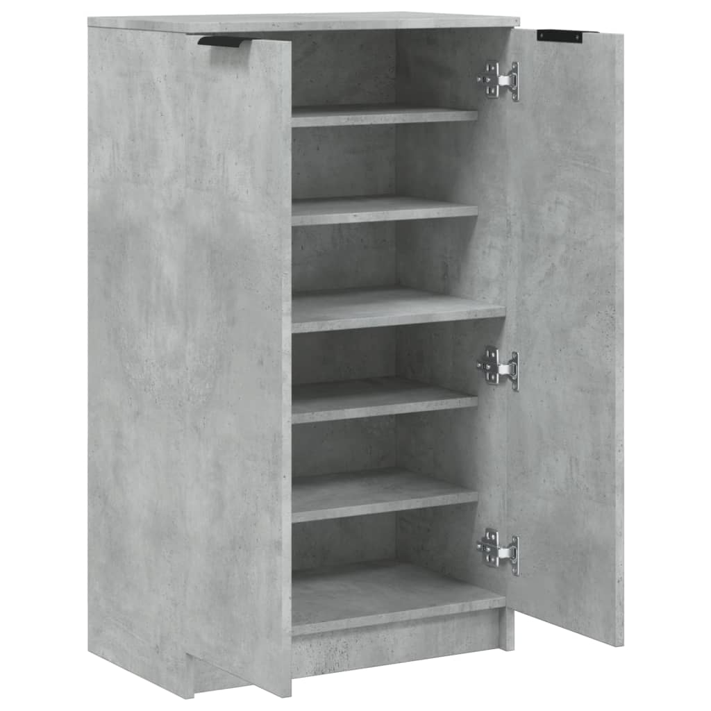 Shoe Cabinet Concrete Grey 59x35x100.5 cm Engineered Wood